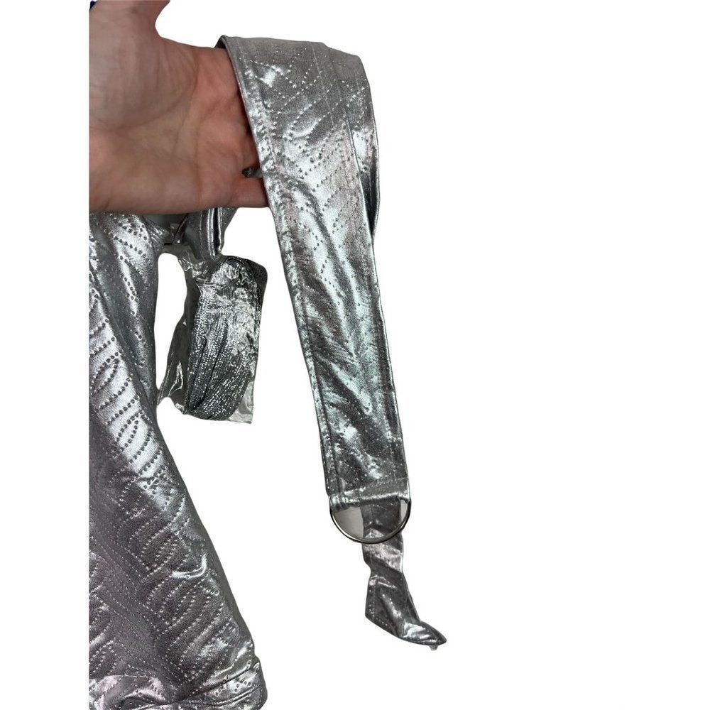 Revolution Dancewear Costume Silver Hooded Vest Blue Shirt & Pants Hip Hop LA - Picture 4 of 10